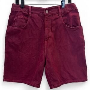 Vintage Guess Jeans USA Maroon Denim Shorts Women’s XL 100% Cotton